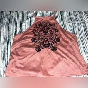 Mauve-y pink crop top